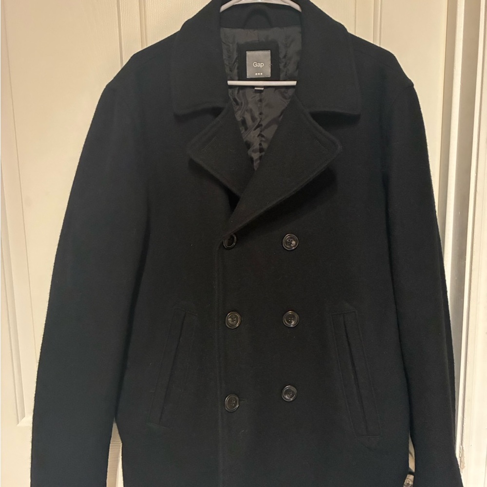 GAP Men's Classic Black Pea Coat